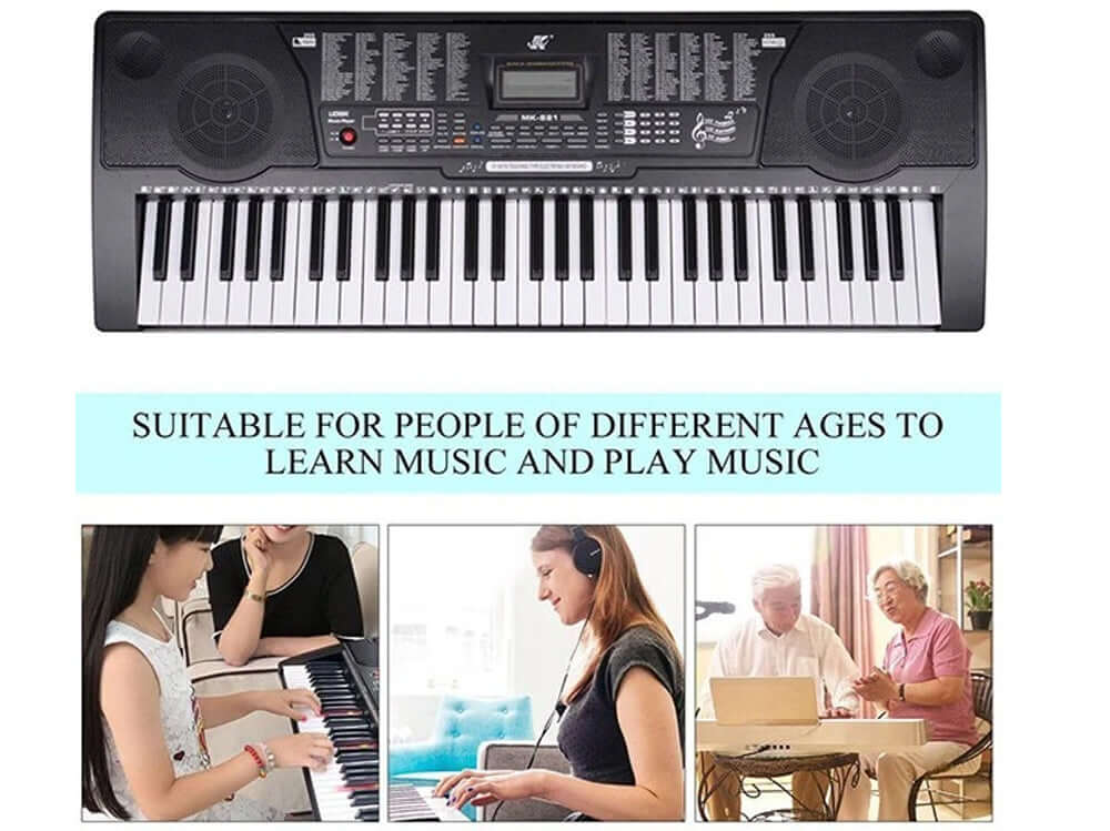 Keyboard Piano - MK-821 Keyboard Piano with USB & 255 Rhythms