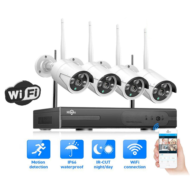 Wireless Security Camera system with 4 Cameras