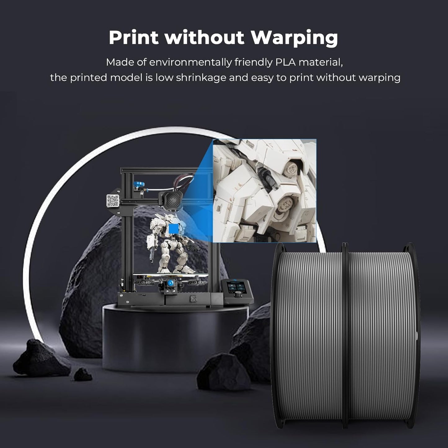 3D Printer Filament, PLA Filament 1.75mm 3D Printer