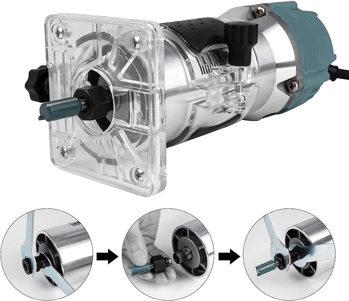 Wood Router 800W Electric Wood Router with 15 Bits for Cutting & Grooving