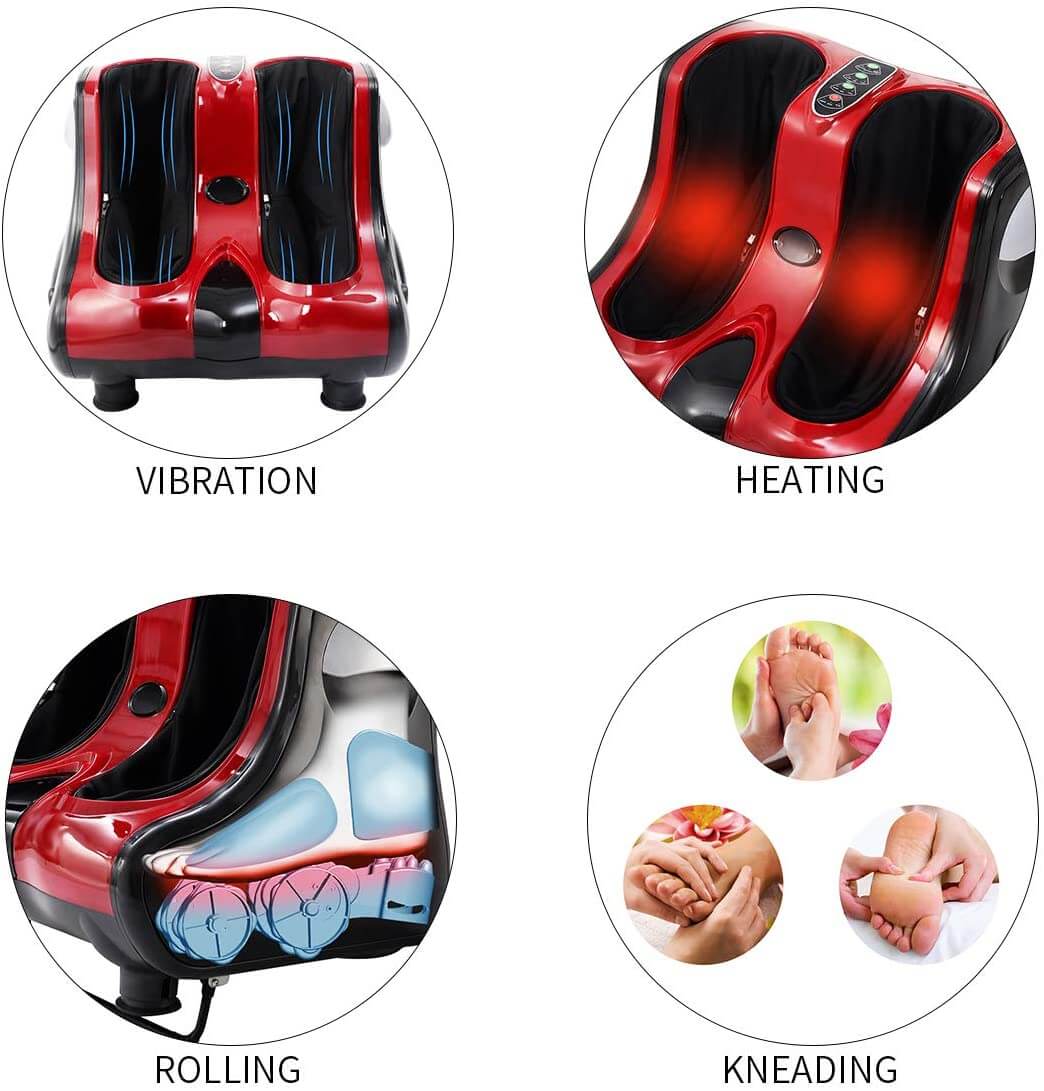 Leg Massager with Heat – Shiatsu Foot & Calf Leg Massager Machine