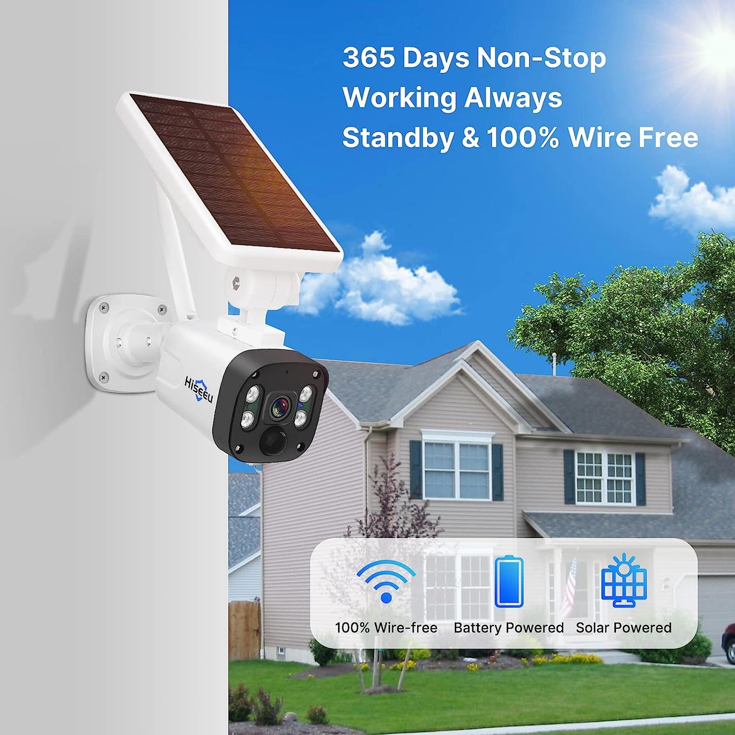 solar power wireless Camera System