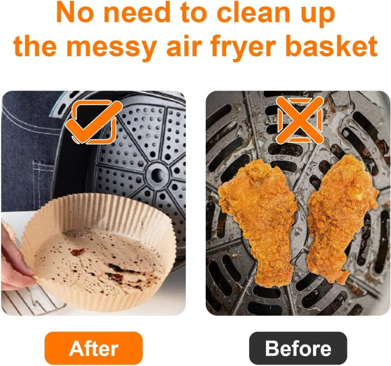 Mini Air Fryer Disposable Paper Liner – 100 Pcs
