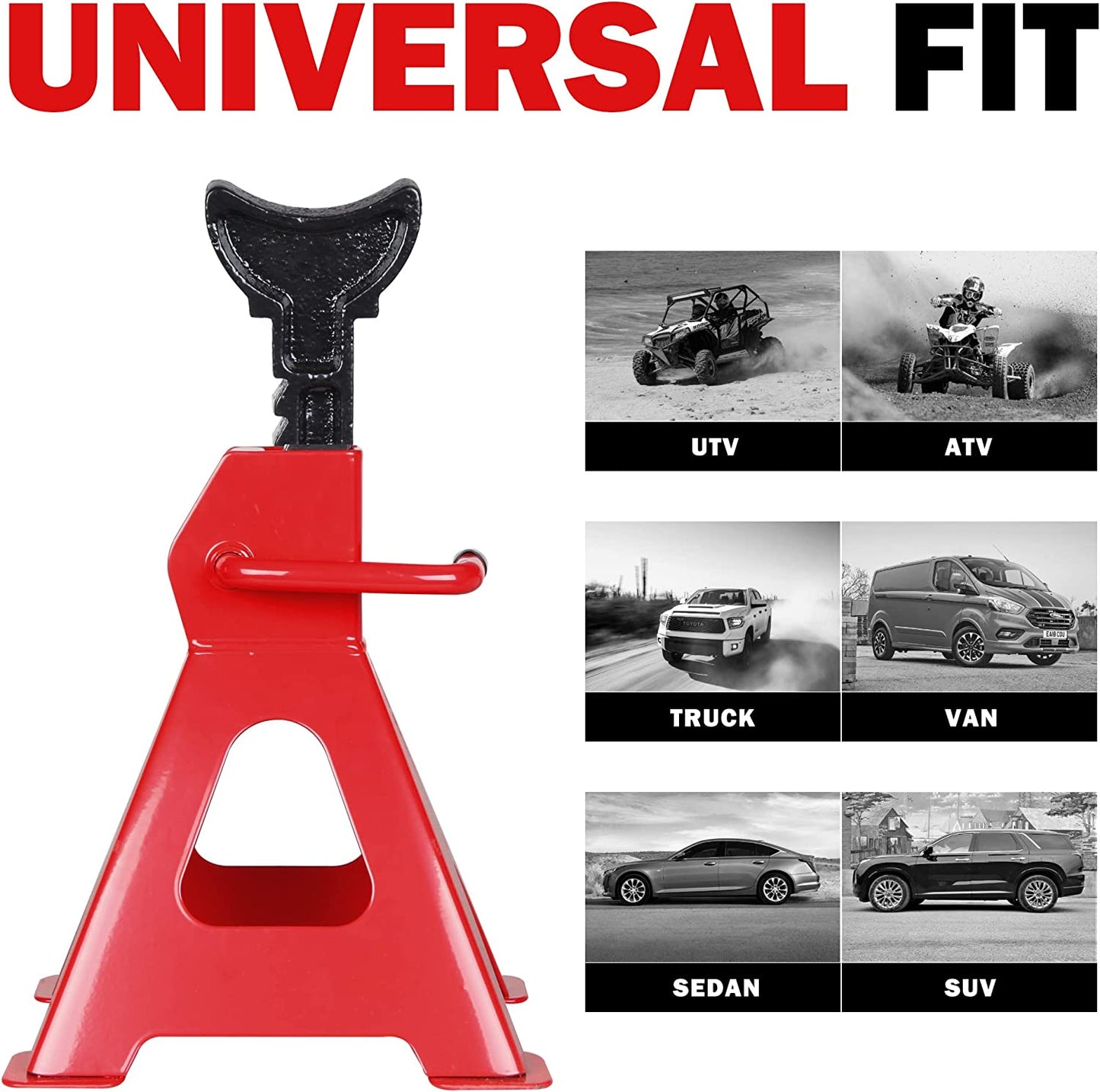HEAVY DUTY 6 TON AXLE STANDS A PAIR