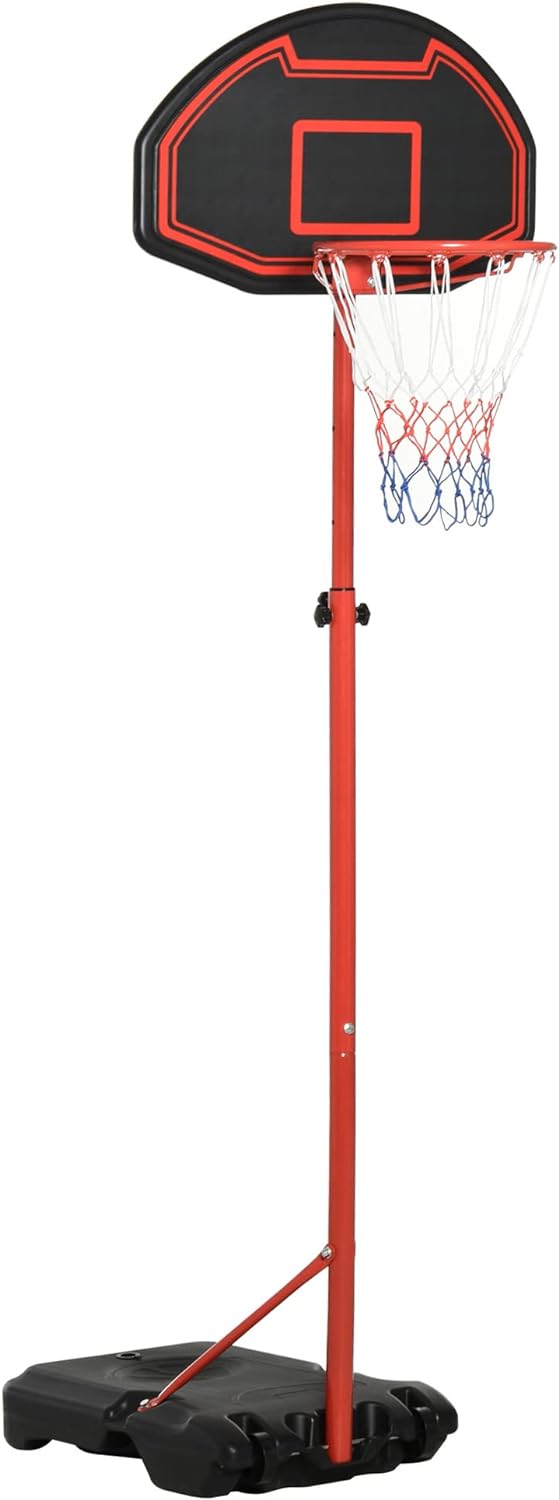 Basketball Hoop Stand System - Portable Adjustable Height with Shatterproof Backboard