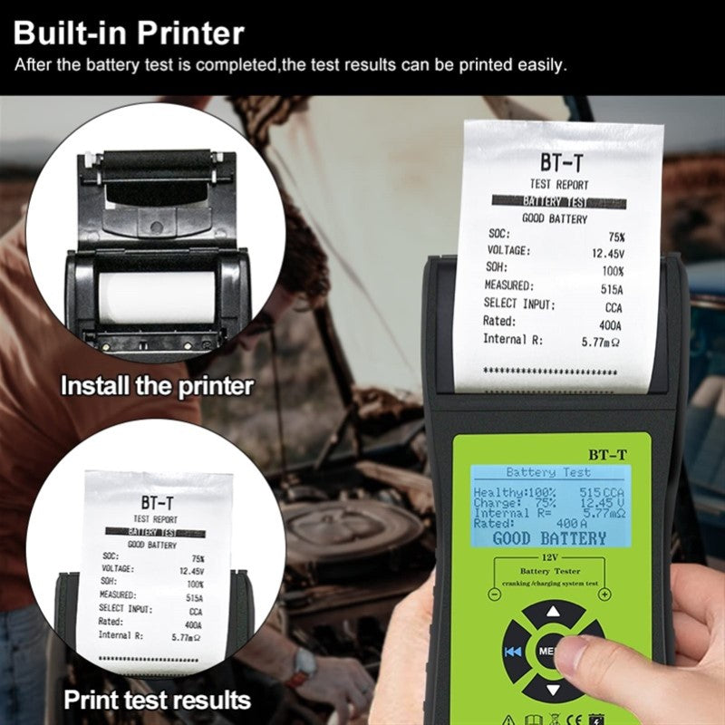 Car Battery Tester with Printer