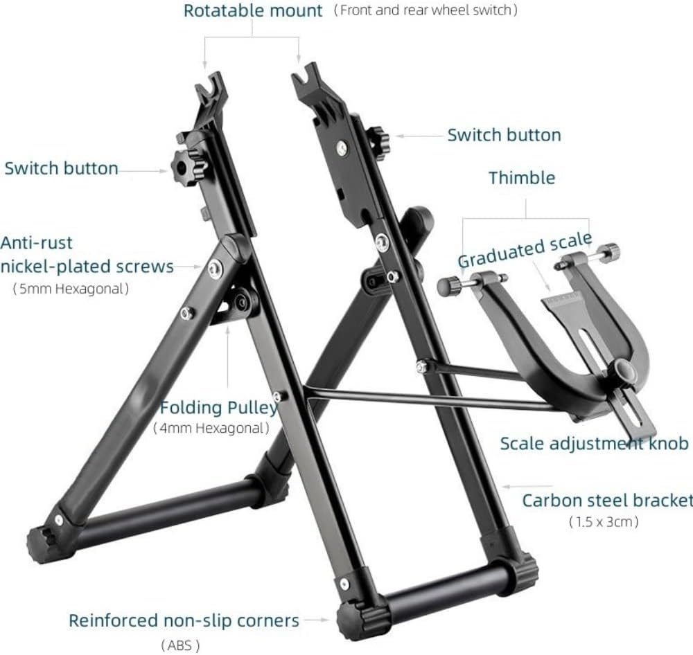 Bike Wheel Truing Stand, Foldable Bicycle Wheel Truing Repair Stand