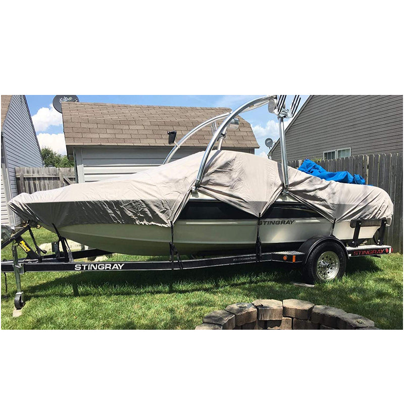 Boat Cover Heavy Duty – Waterproof UV-Protected Boat Cover Silver 16–18ft