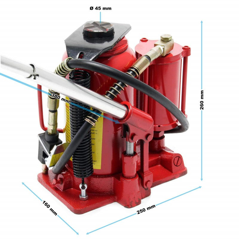 Hydraulic Stamp Jack 20T – Robust 20 Ton Capacity with Pneumatic and Manual Operation