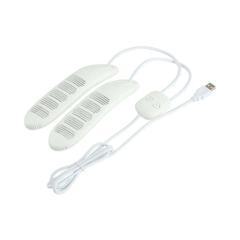Portable Boot Dryer USB Rechargeable Shoe Dryers and Deodorizer with Timer - White