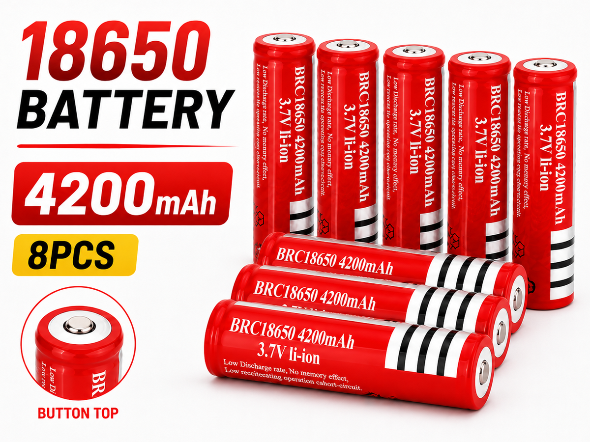 18650 Rechargeable Battery 8Pcs