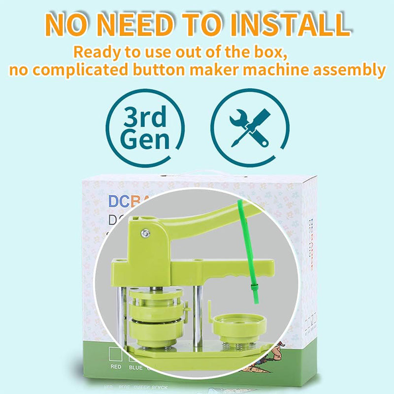 3rd Gen Button Maker Machine 58mm: Unleash Your Creativity and Personalize Gifts!