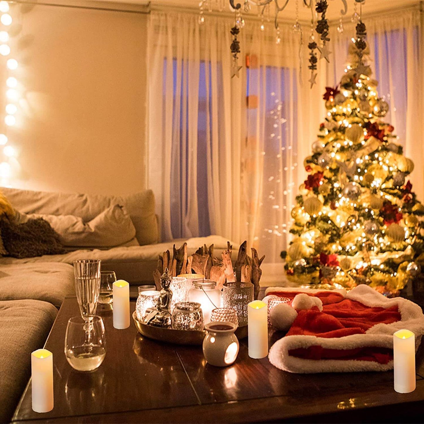 12PCS Flameless Candles Battery Operated With Remote