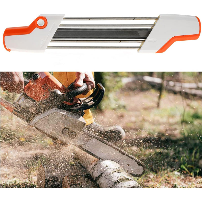 Chainsaw File, Chainsaw Sharpening Tool, Chainsaw Sharpener, 2-in-1 Chainsaw Sharpener