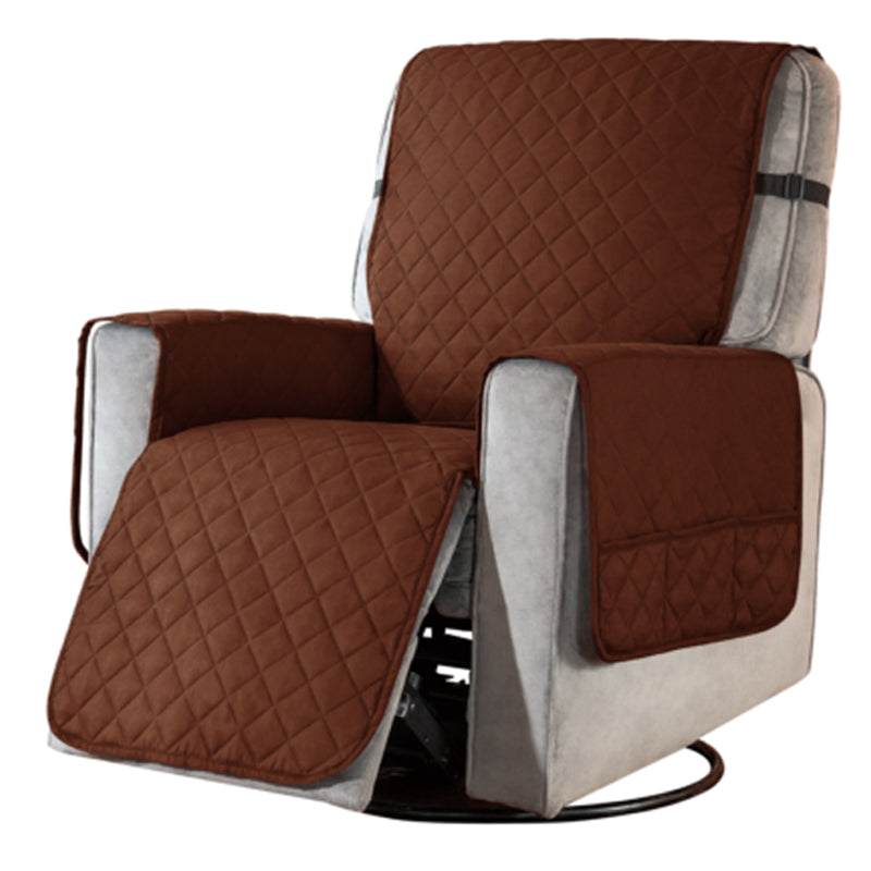 Recliner Chair Sofa Cover Slip Couch Cover Seat Width to 25 Inch Reversible Washable Protector with Elastic Adjustable Strap for Home