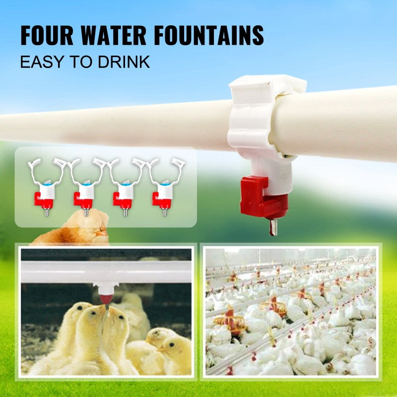 Chicken Feeder Galvanized Chicken Feeder 25lbs with Water Fountains