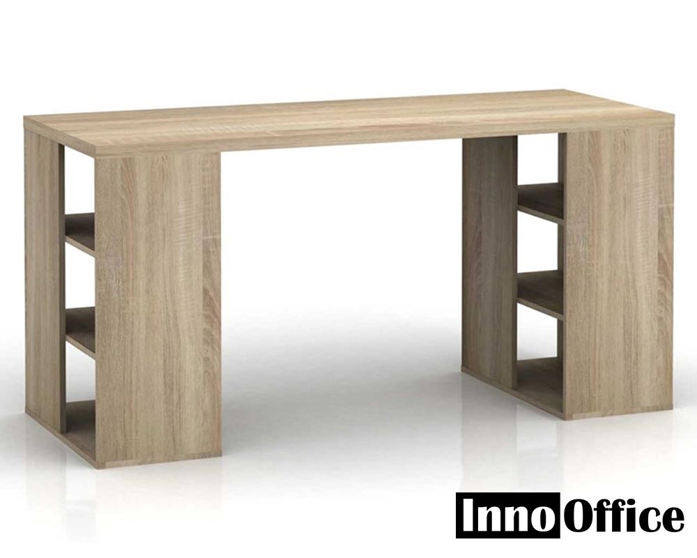 InnoOffice Modern Desk with Cube 6 Storage Shelves Computer Desk