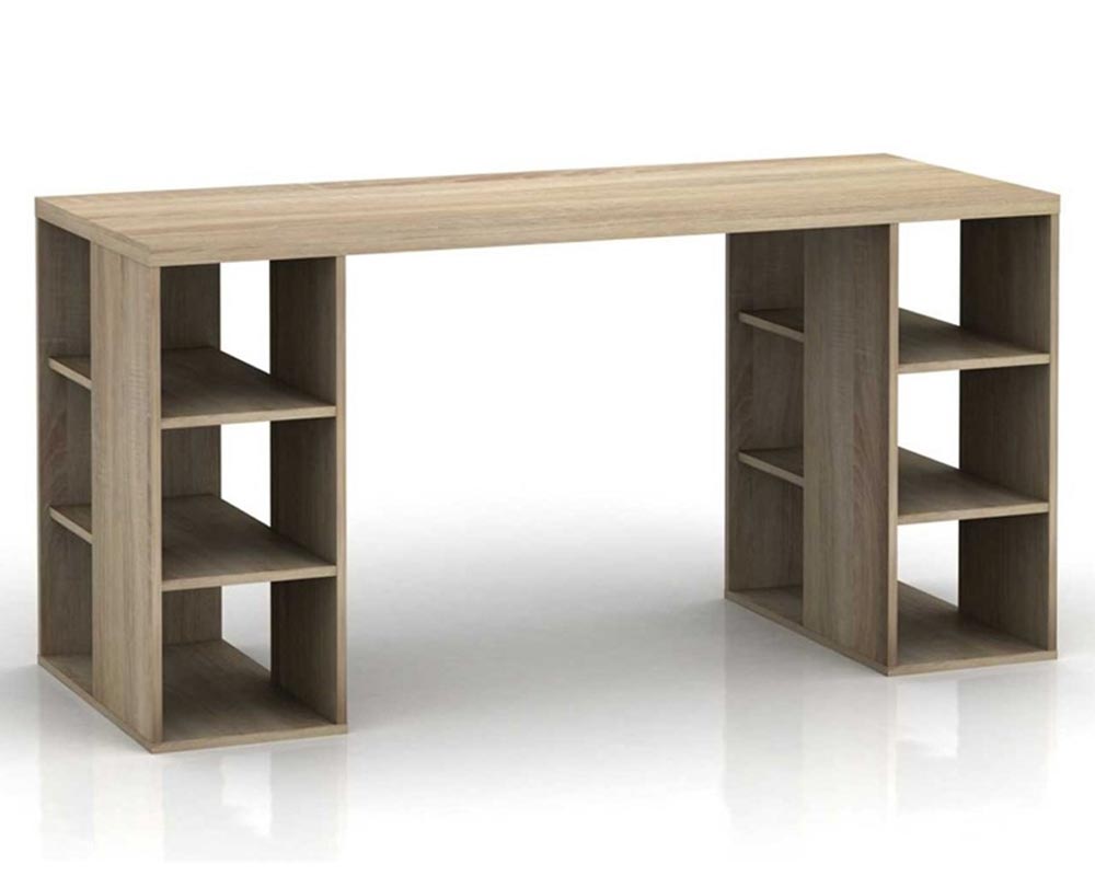 InnoOffice Modern Desk with Cube 6 Storage Shelves Computer Desk