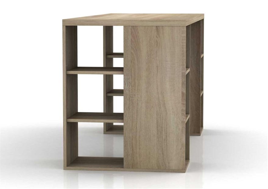 InnoOffice Modern Desk with Cube 6 Storage Shelves Computer Desk