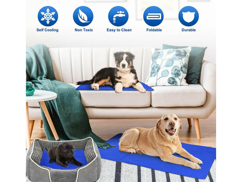 Dog Cooling Mat – XXL Self-Cooling Gel Pad for Pets Indoor Outdoor Travel Use