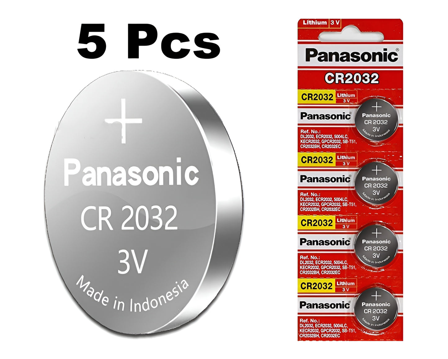 CR2032 Batteries 5 Pieces