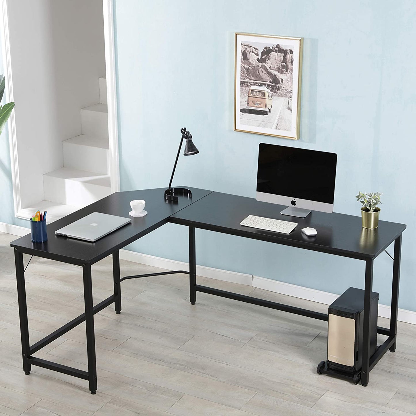 Corner Desk - Keyboard Tray