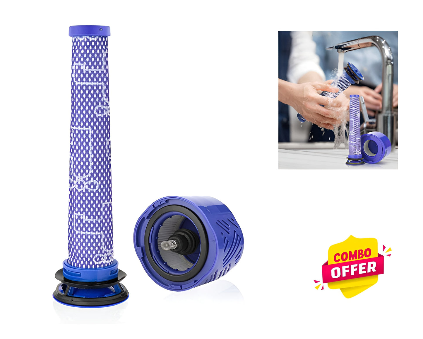 Pre and Post Filters Replacement Set for Dyson V6 Cordless Vacuum