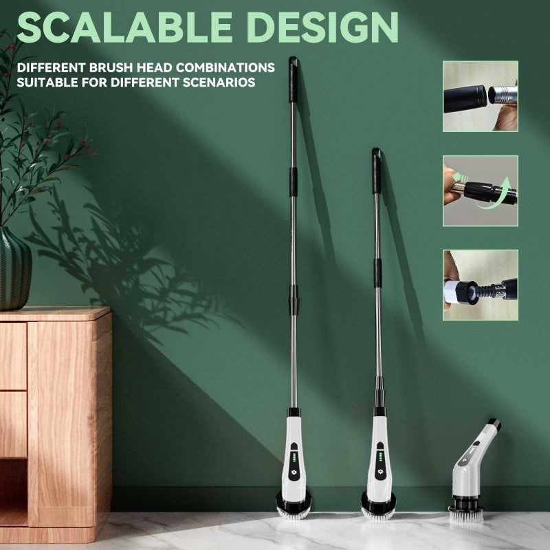 Electric Spin Scrubber Cordless Cleaning Brush Shower Scrubber With 7 Replaceable Brush Heads
