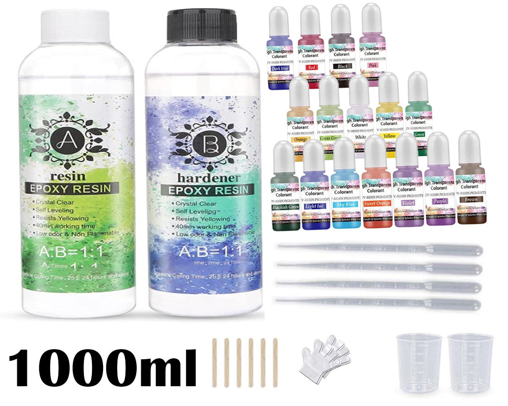 Epoxy Resin, 16oz Crystal Clear Resin, Casting and Coating Hardener Kit