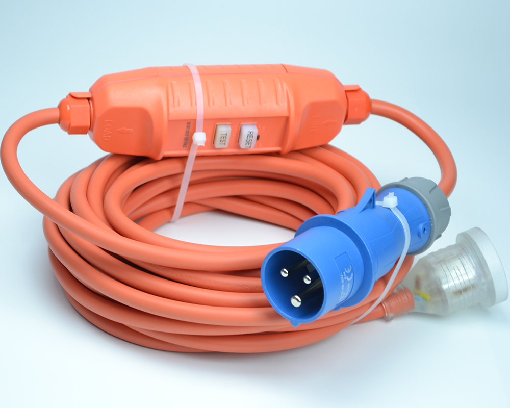 10M Caravan Lead Camping Lead 16A to 10A RCD Lead Cable