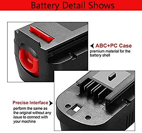 18V 3000mAh Ni-MH Replacement Battery for Black & Decker Cordless Tools