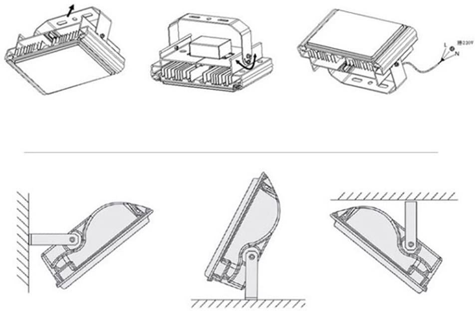 LED Flood Light, Waterproof IP66, 10000Lm, Super Bright