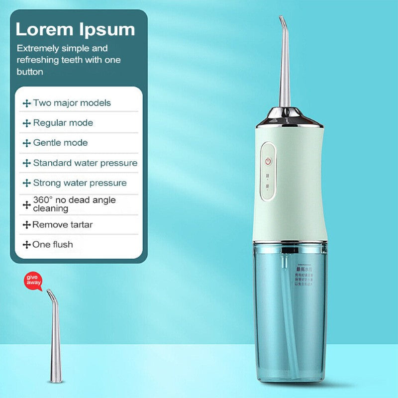 Rechargeable Water Oral Irrigator Flosser - Cordless Dental Teeth Cleaner Floss