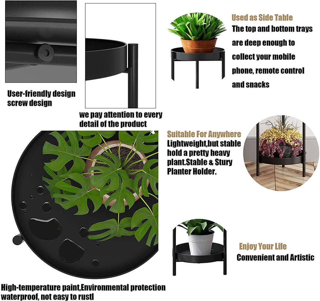 Metal Flower Plants Pot