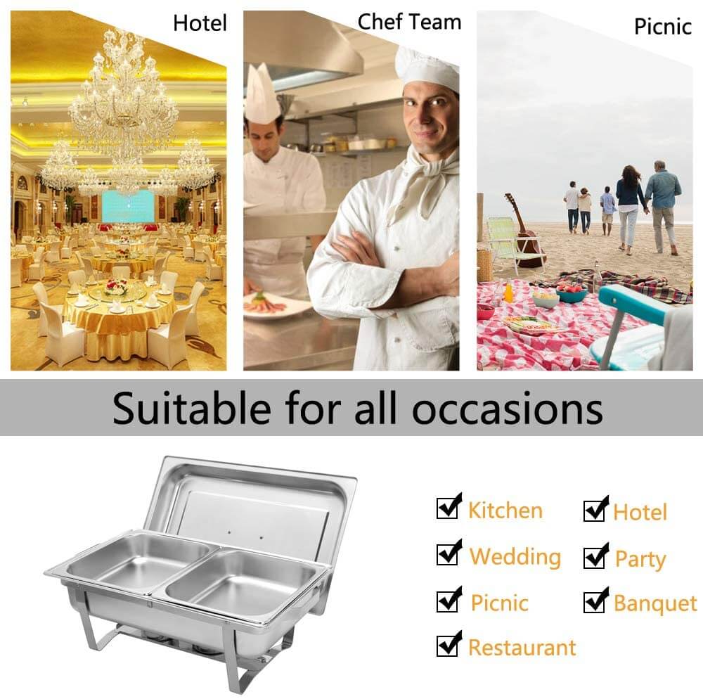 11L Stainless Steel Chafing Dish – Buffet Food Warmer Set