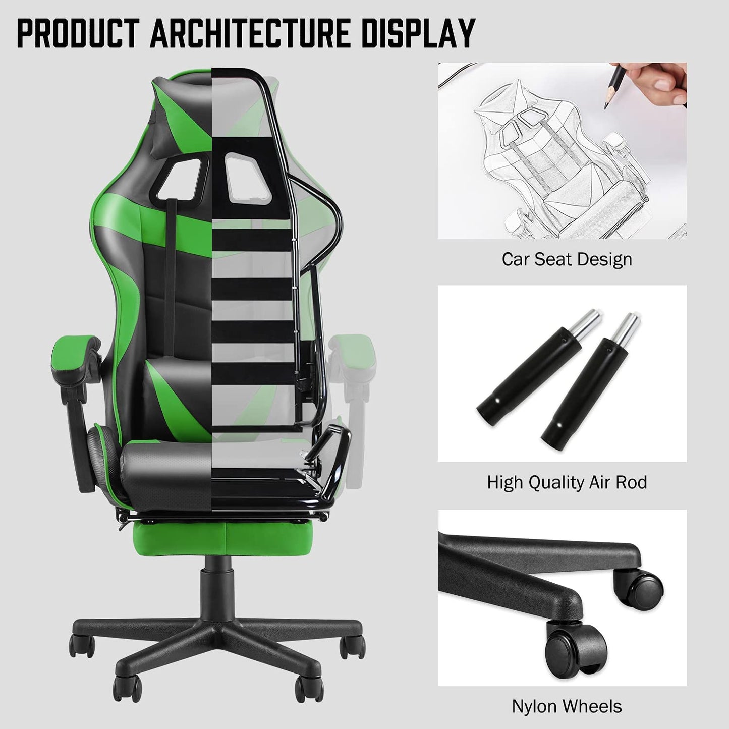 Gaming chair Home Office Chair - Green