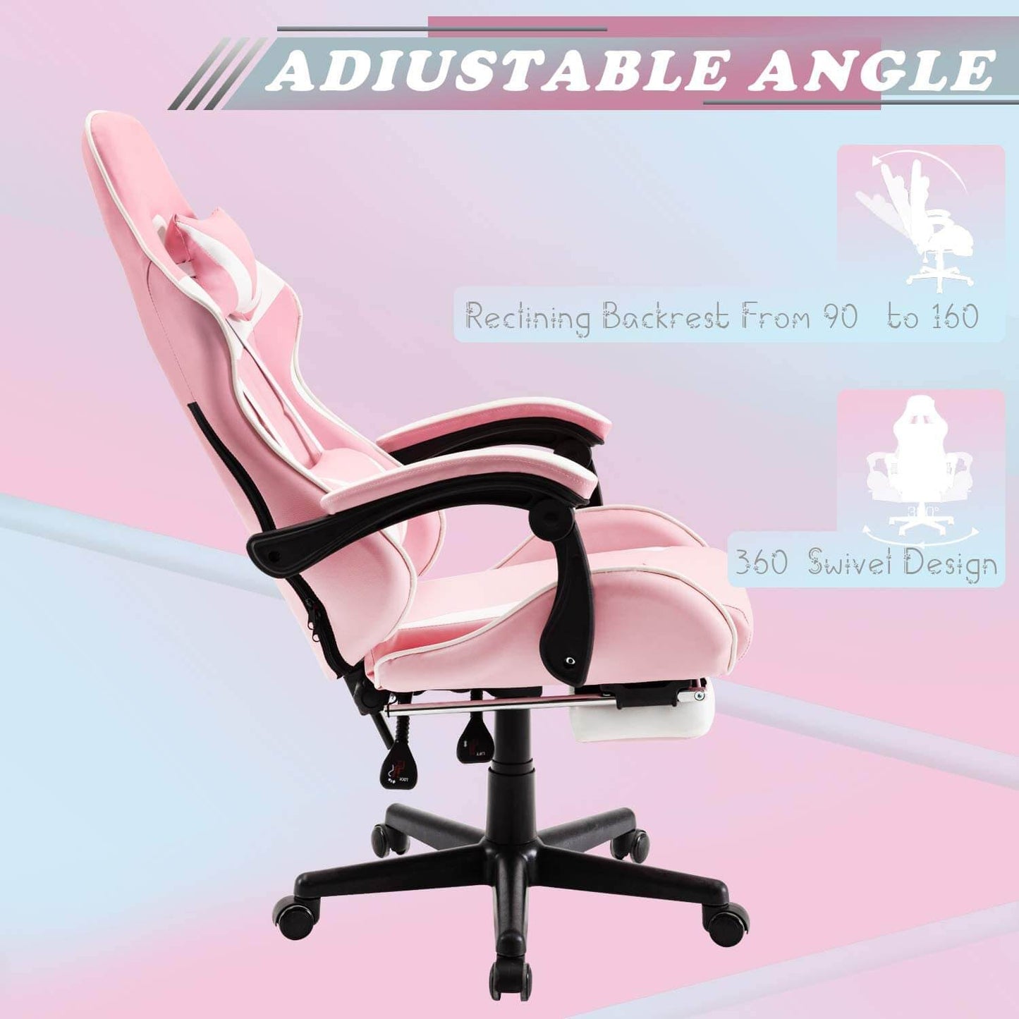 Gaming chair Home Office Chair - Pink