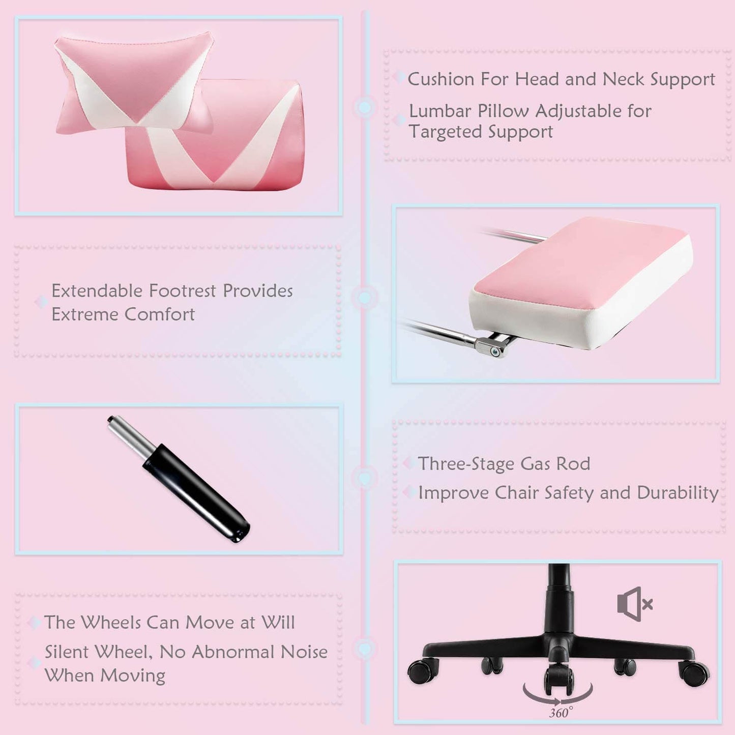 Gaming chair Home Office Chair - Pink