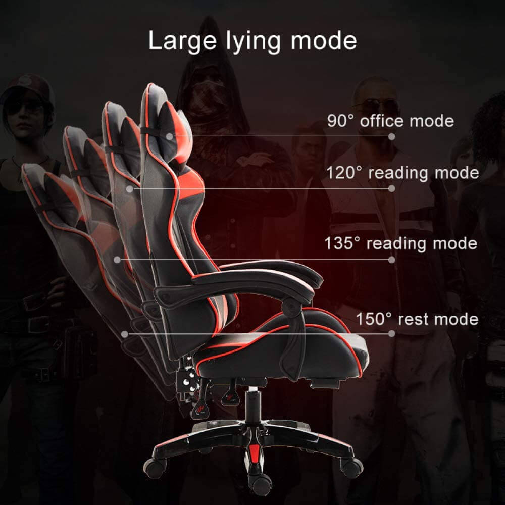 Ergonomic Gaming Chair / E-Sports Chair with Recliner & Footrest – High Back Racing Style Rotating Office Chair