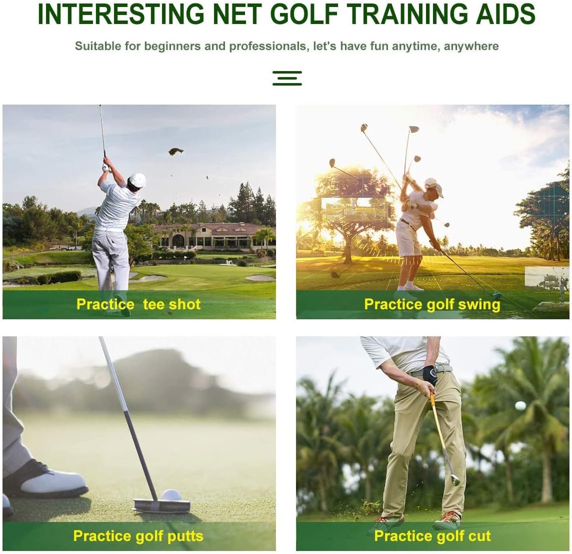 Golf Practice Net Golf nets for Backyard Driving Golf Cutting Net Golf Net for Indoor Driving Range Swing and Cue 3X2M