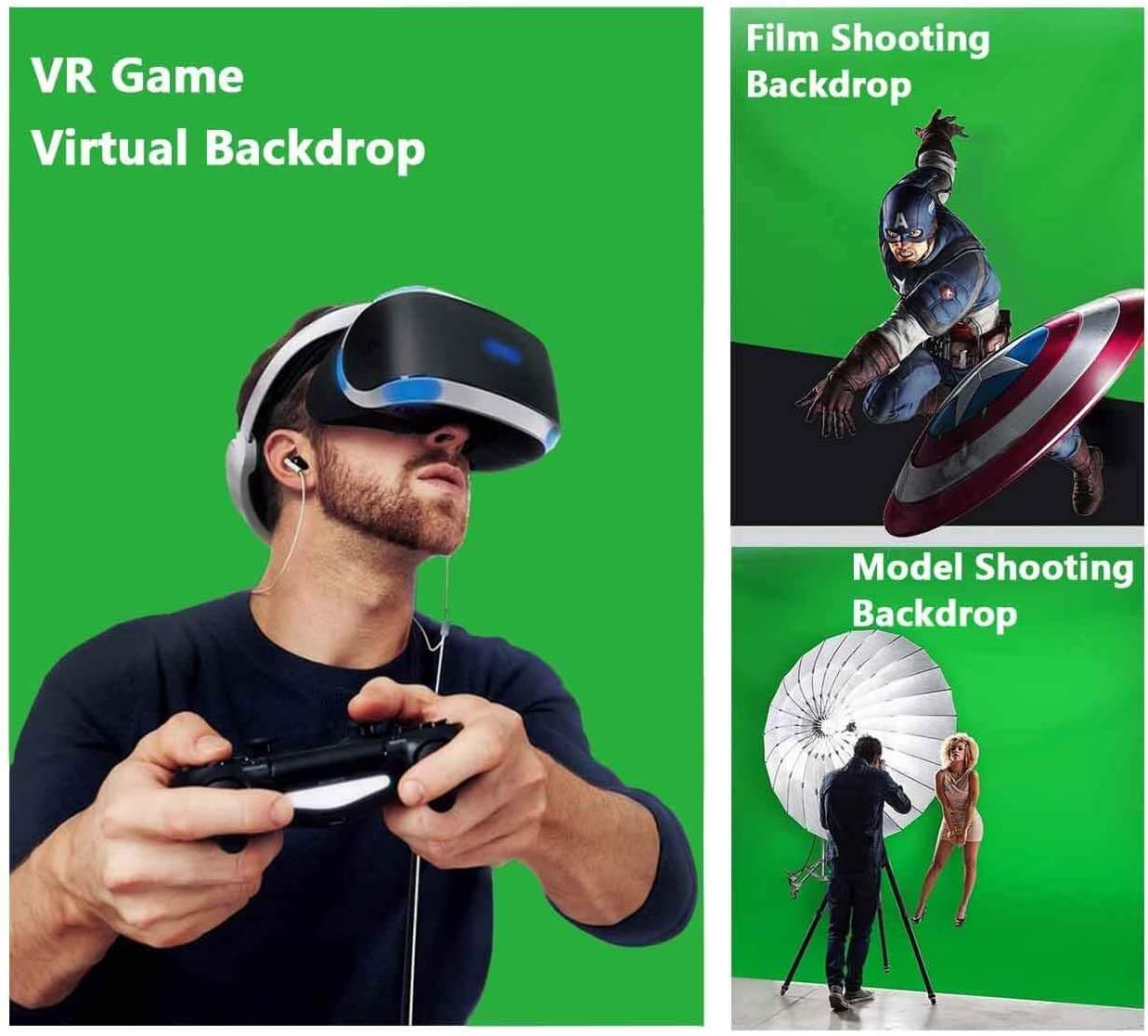 Chromakey Green Screen Backdrop 3m x 3m Muslin Background