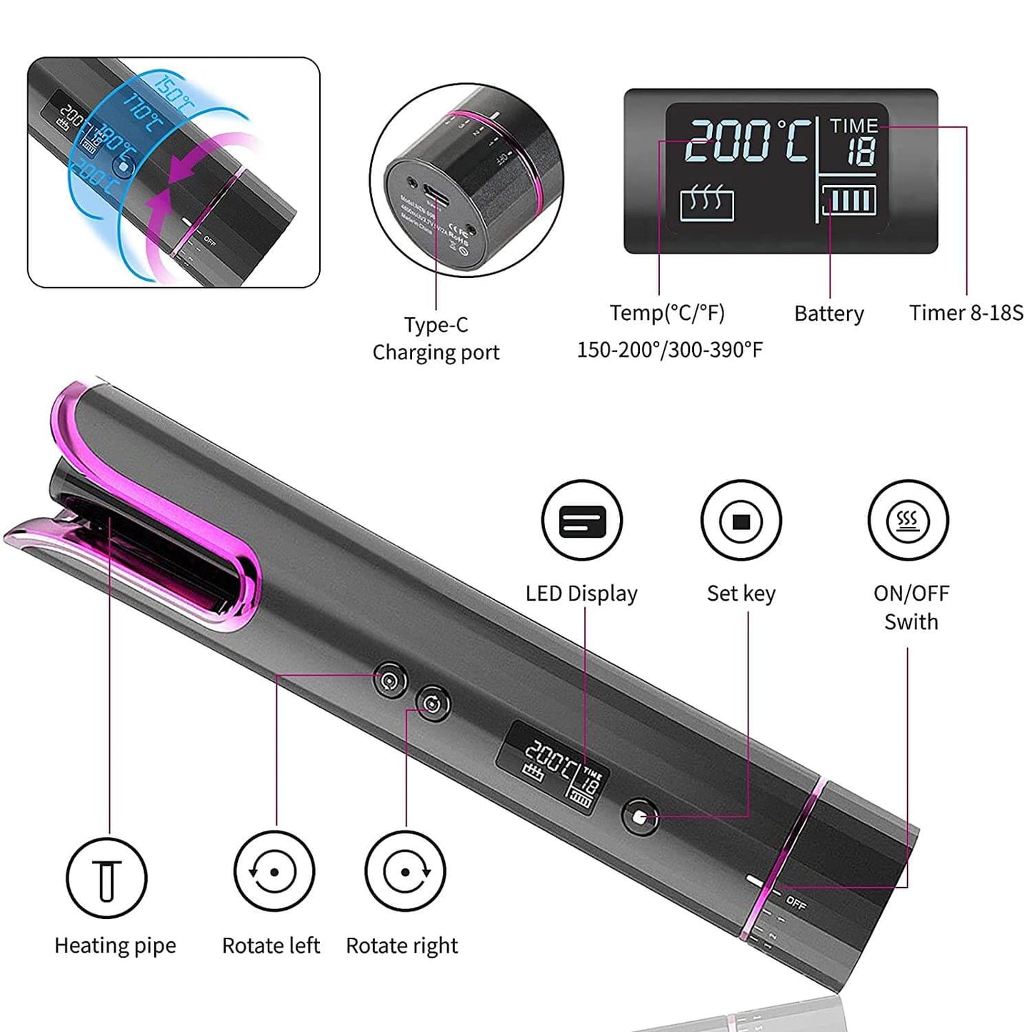 Auto Cordless Hair Curler