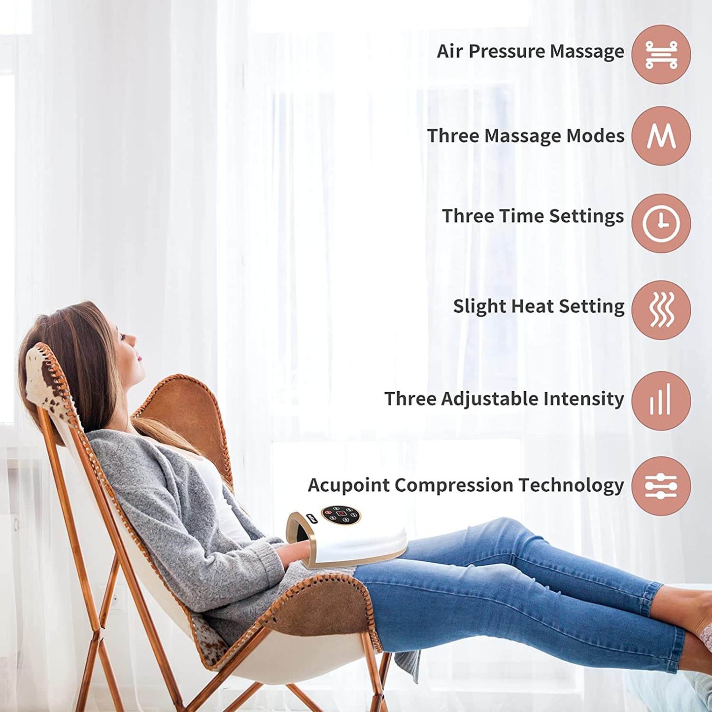 Hand Massager Cordless – Heated Shiatsu Hand Massager with 3 Modes & Rechargeable Battery