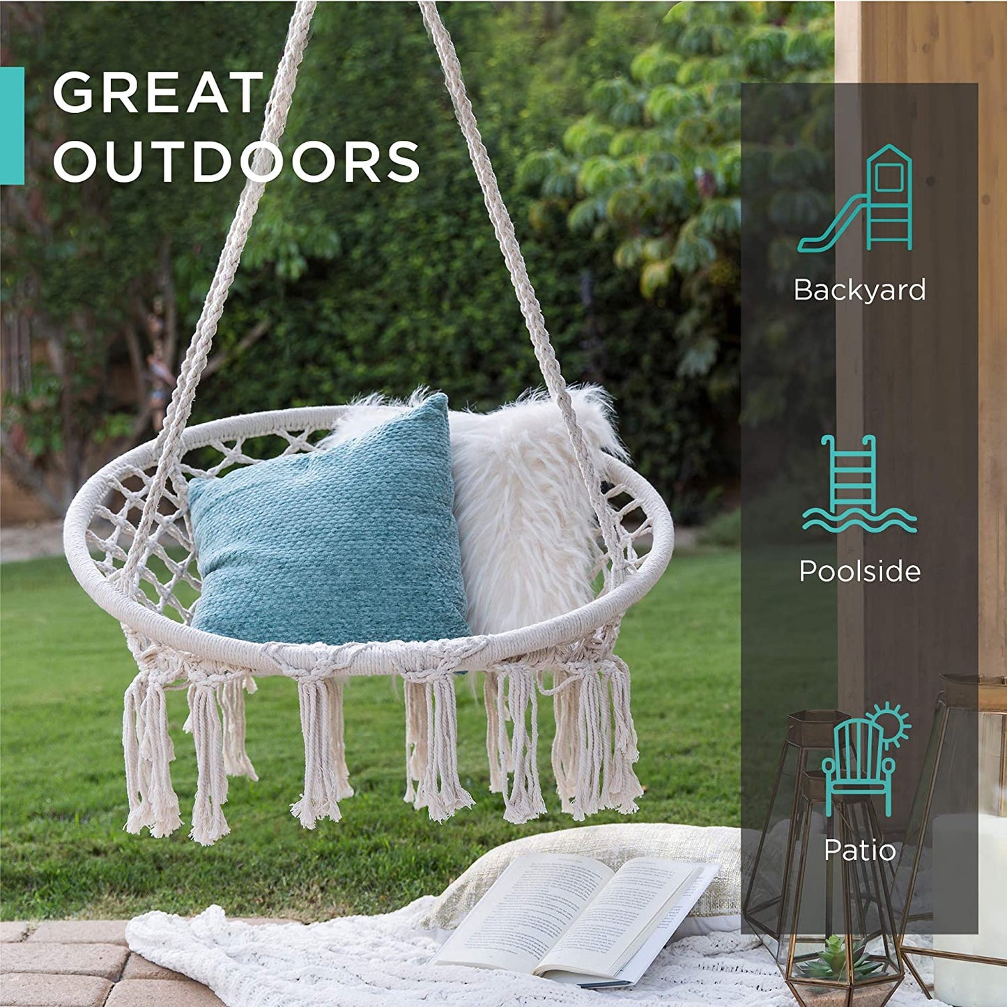 Macrame Hanging Chair Cotton Macramé Hammock Hanging Chair Swing