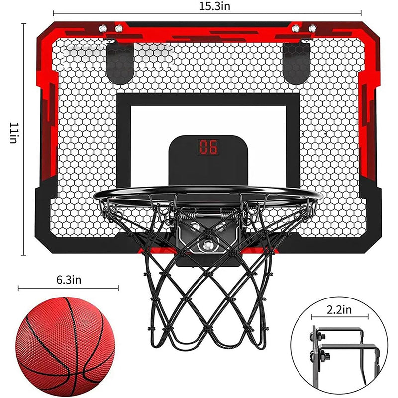Mounted Basketball Hoop - Indoor and Outdoor Sports Game for Kids and Adults