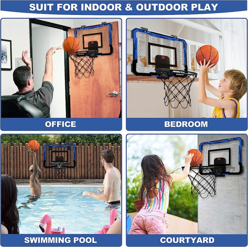 Indoor Mini Basketball Hoop with Electronic Scoreboard