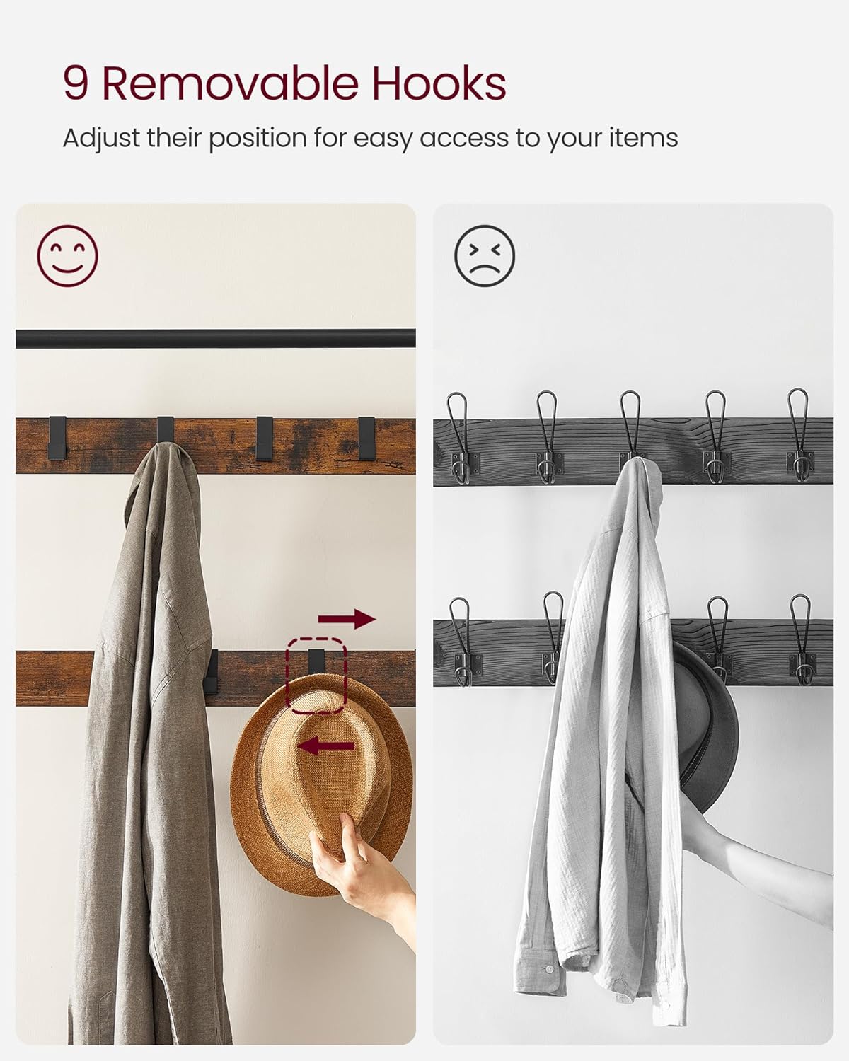 Vasagle Coat Rack Stand with Shoe Storage Bench