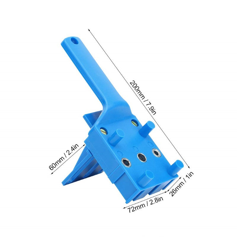 Handheld Woodworking Doweling Jig Drill Kit Wood Dowel Drilling Hole Saw