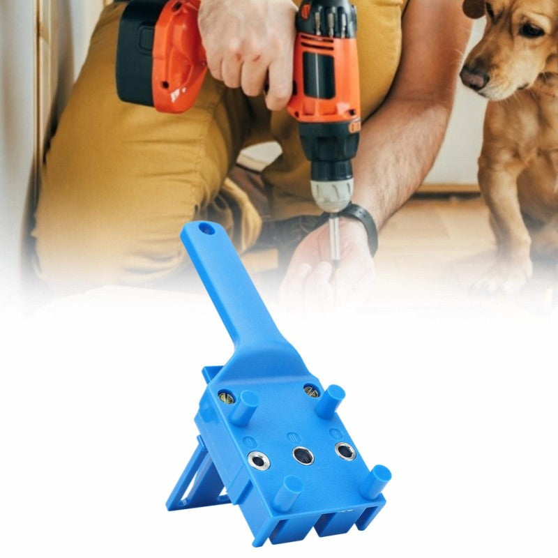 Handheld Woodworking Doweling Jig Drill Kit Wood Dowel Drilling Hole Saw