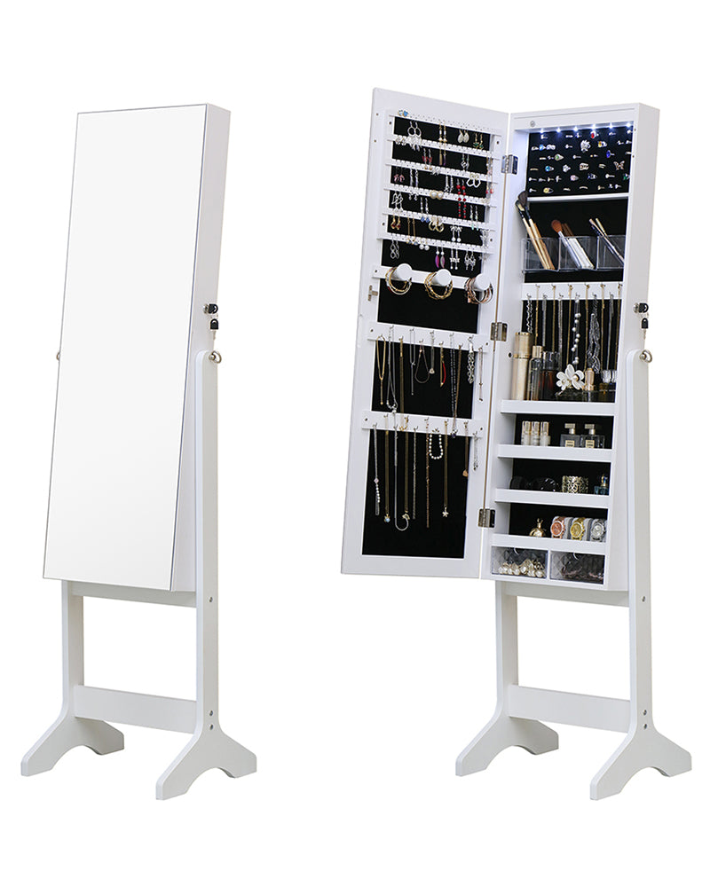 Jewelry Cabinet with Full-Length Mirror – Stylish and Practical Jewelry Storage Solution
